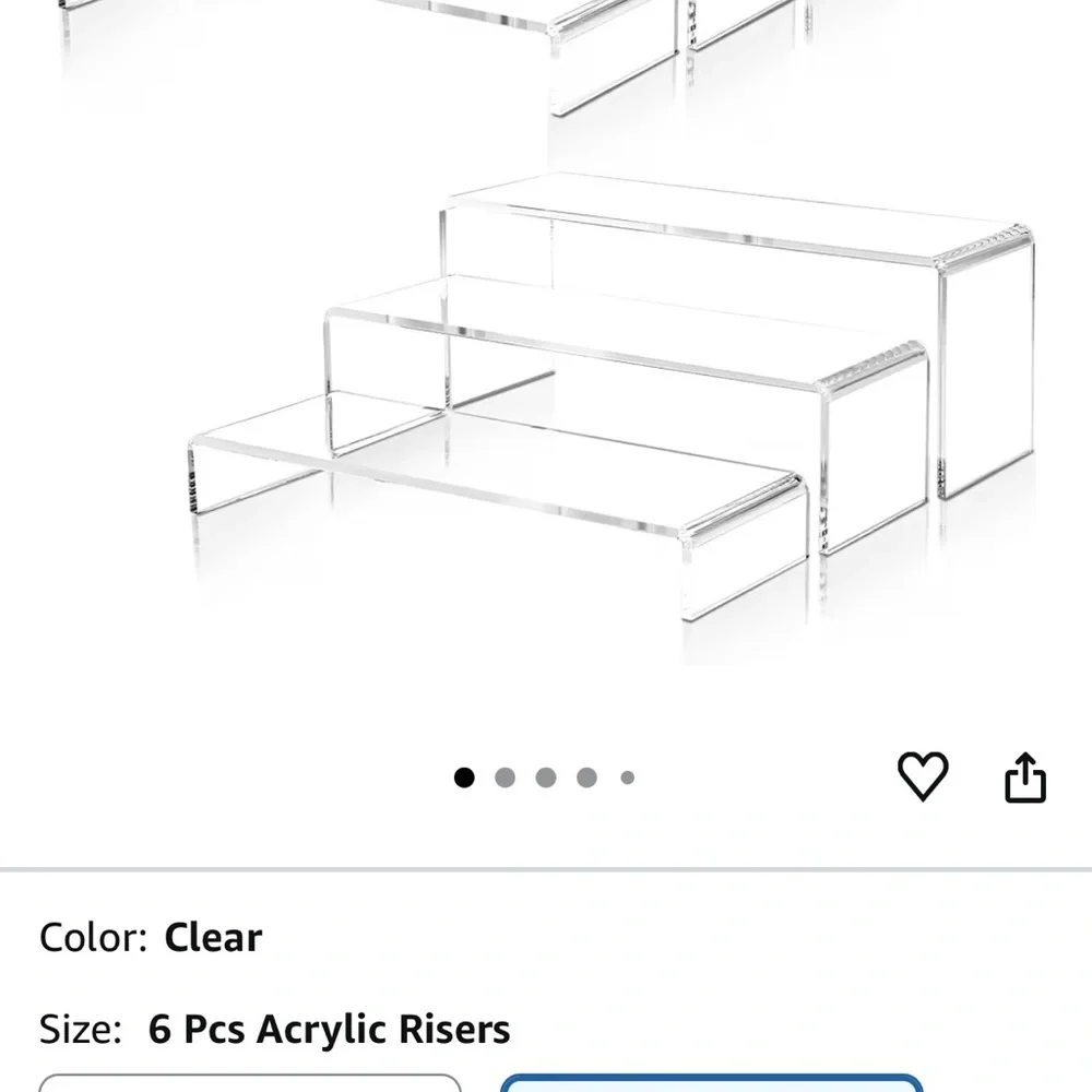 Amazon Blue Acrylic Makeup Organizer
